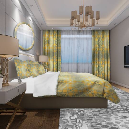 Designart 'Glam Flowers Decorative' Glam Bedding Set - Duvet Cover & Shams